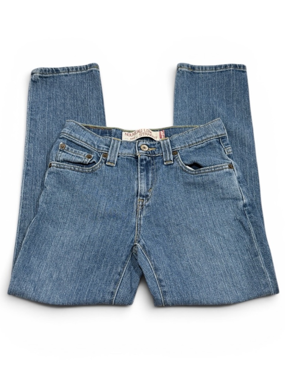 Levi’s 505 Nouveau Low Straight Jeans Size 4 Light Wash Stretch